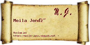 Meila Jenő névjegykártya